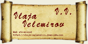 Vlaja Velemirov vizit kartica